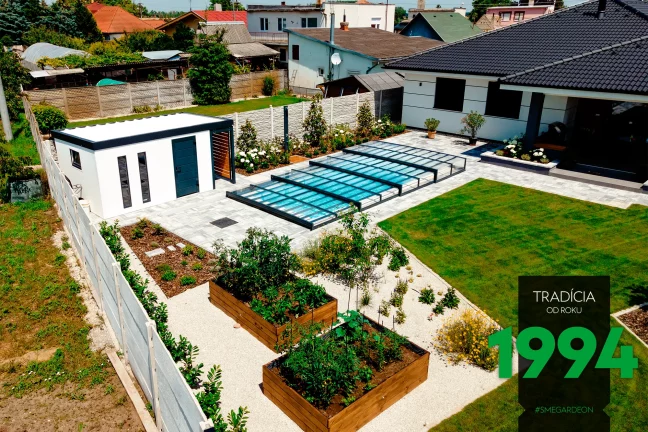 Domček na záhrade pri bazéne