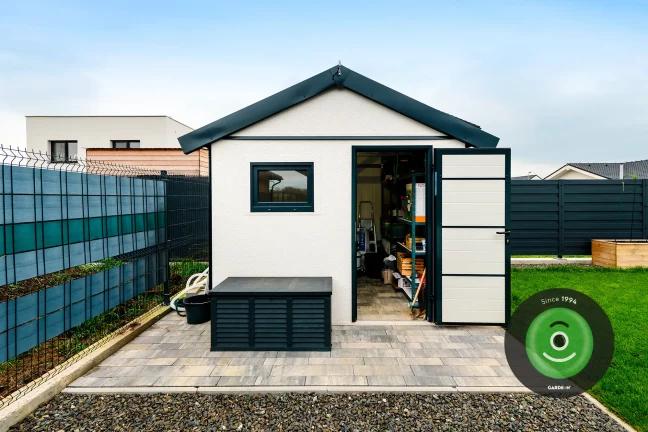 Dizajnový záhradný domček so sedlovou strechou Gardeon