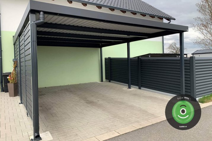 Prístrešok pre 2 autá - antracit