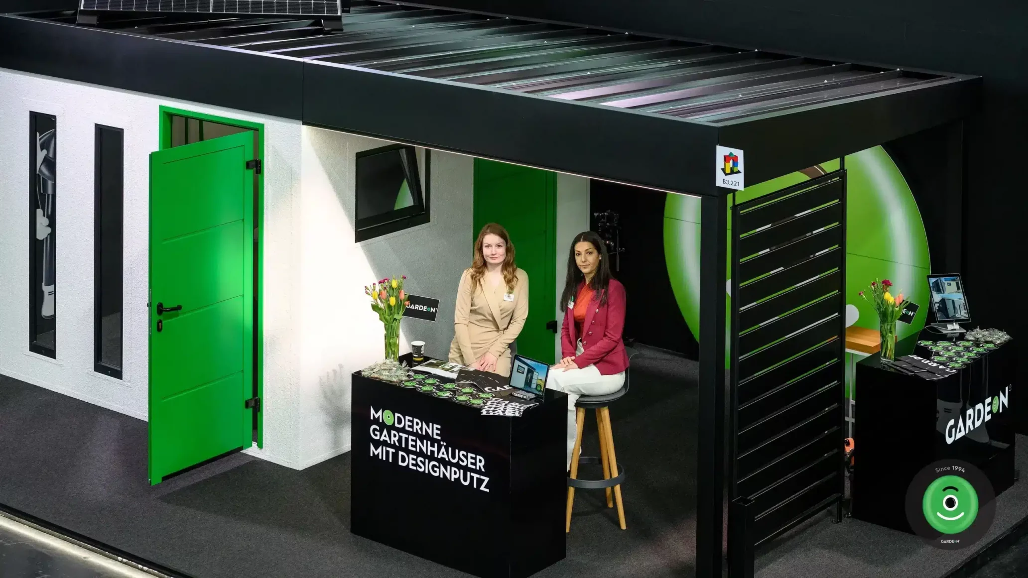 Detail záhradného domčeka na výstave