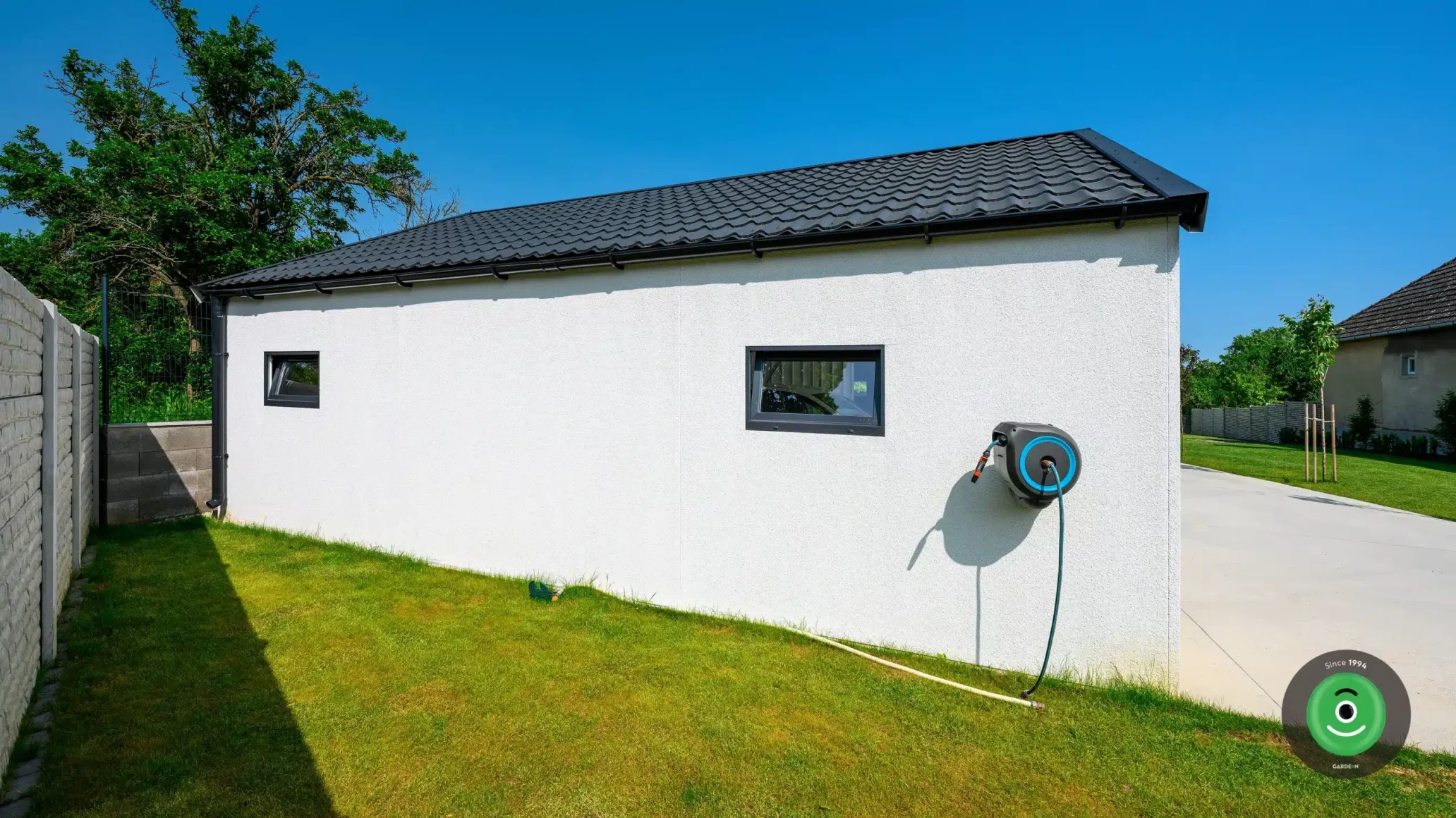 GARDEON dvojgaráž, záhradný domček a prístrešok hadica na vodu