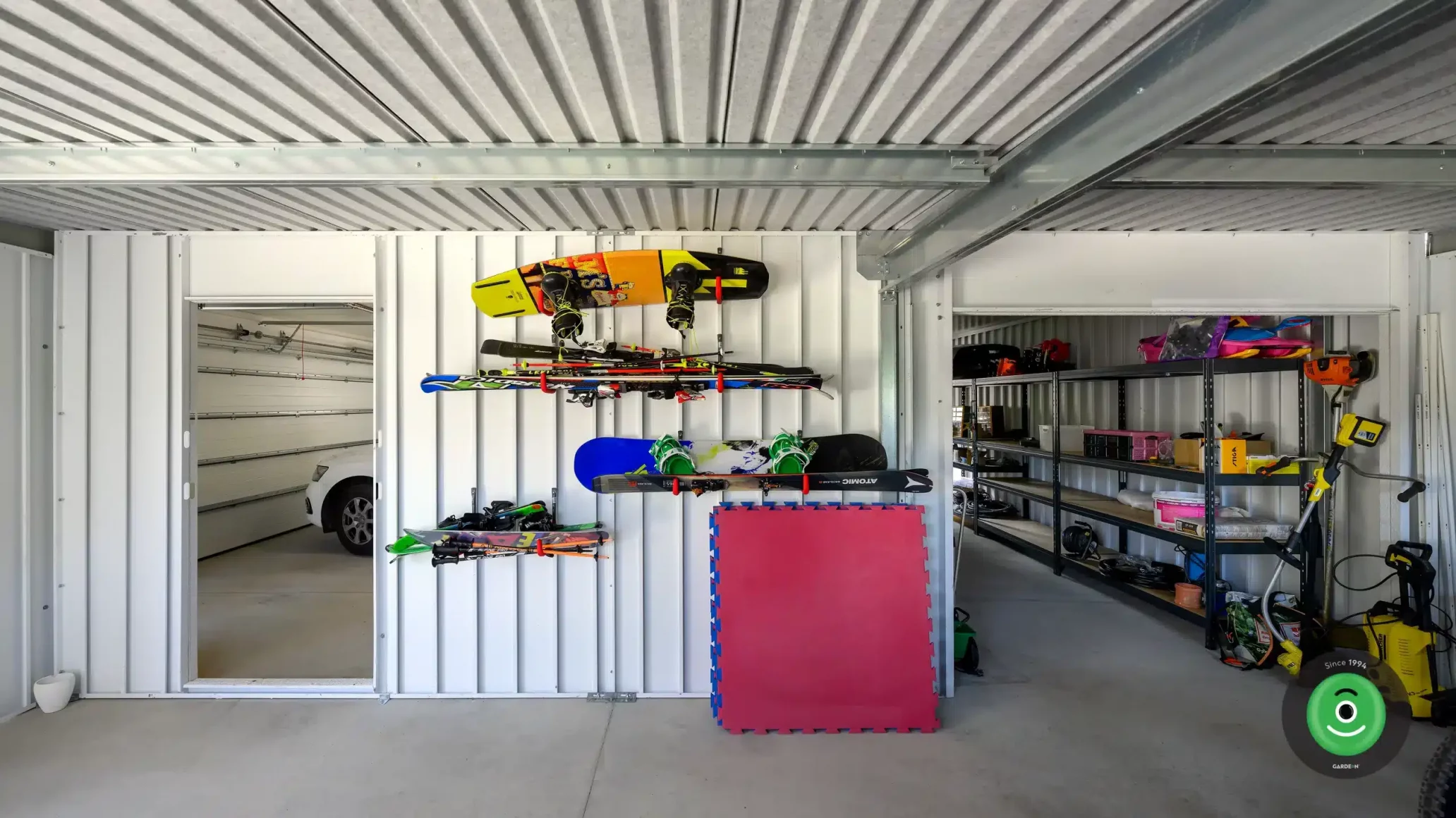 GARDEON dvojgaráž, záhradný domček a prístrešok lyže, snowboard, wakeboard