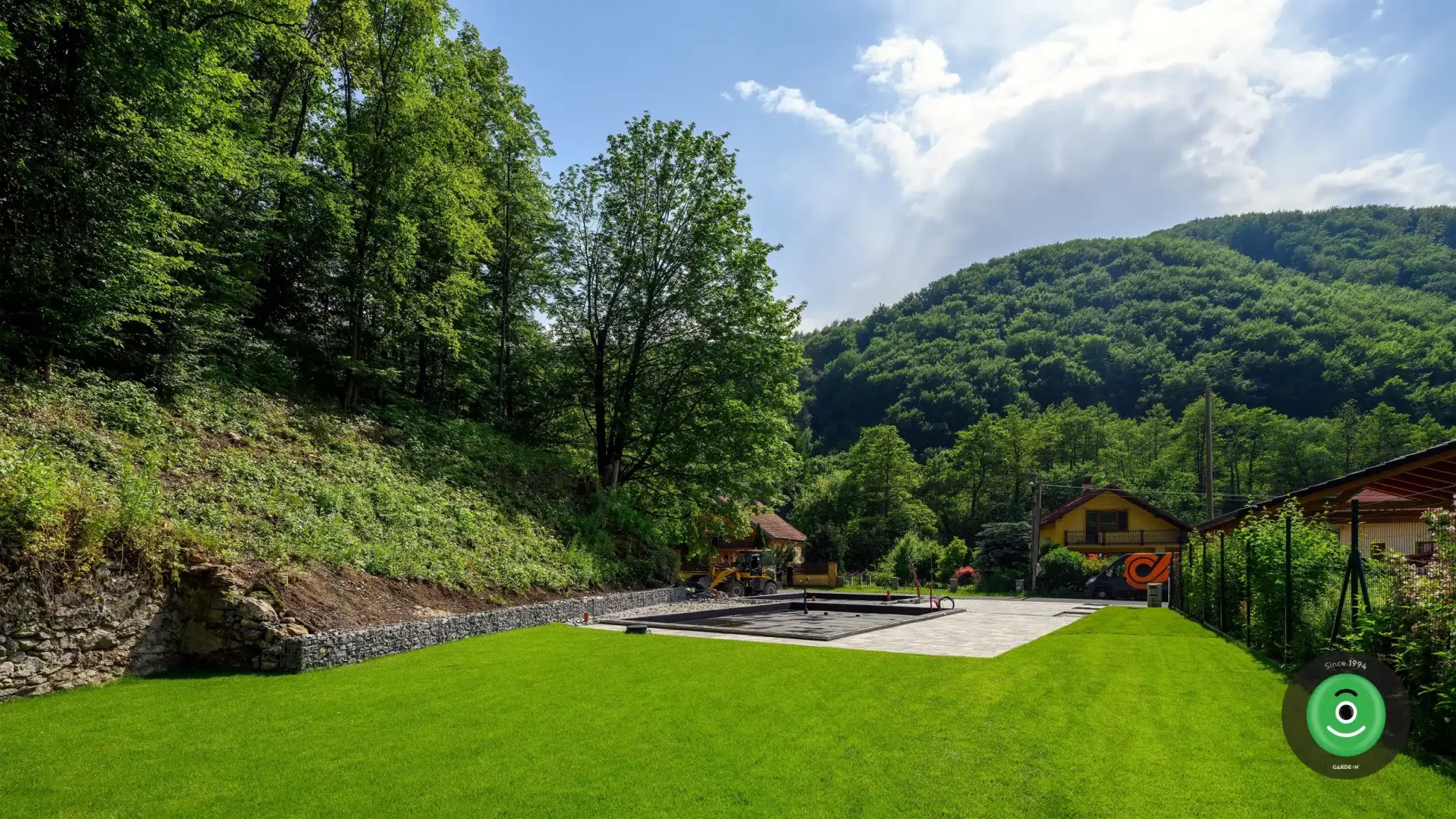 GARDEON pripravený podklad na montáž stavby pre Garáž TV