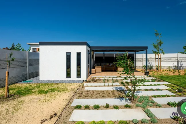 GARDEON záhradný domček s prístreškom na posedenie