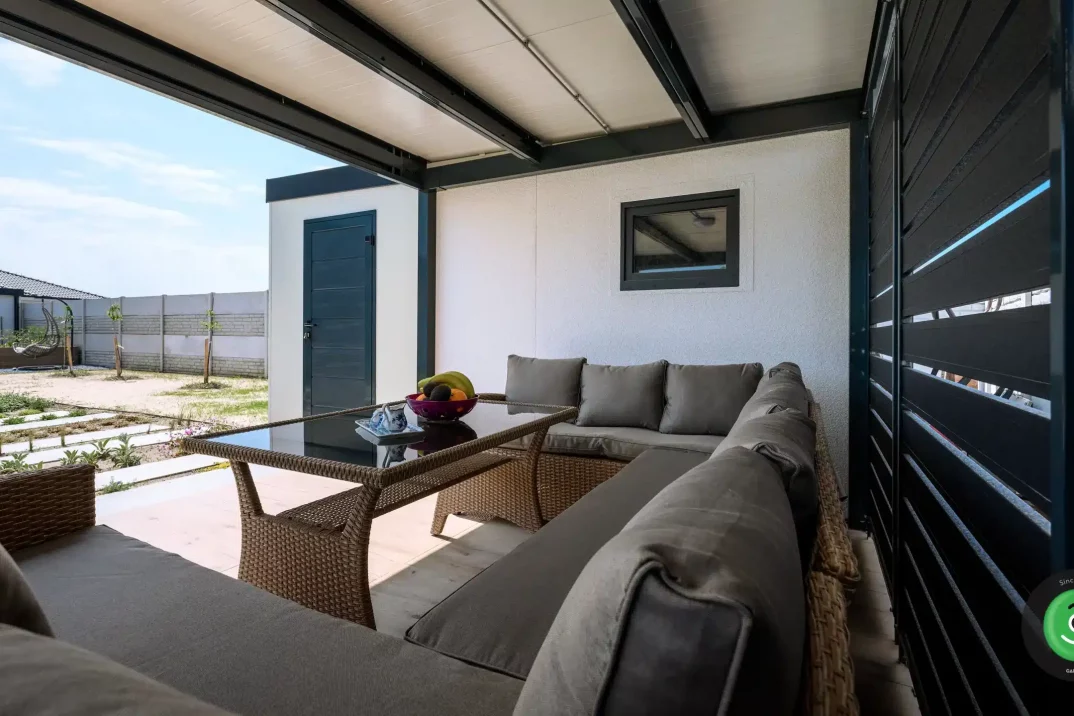 GARDEON záhradný domček s prístreškom na posedenie záhradný nábytok