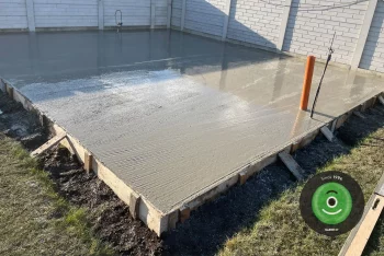 Zalievanie betónovej platne