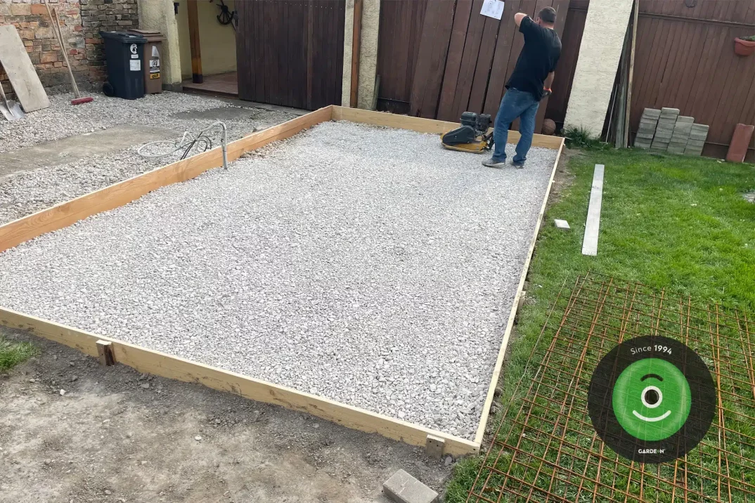 Kamenistý podklad pod betónovú platňu