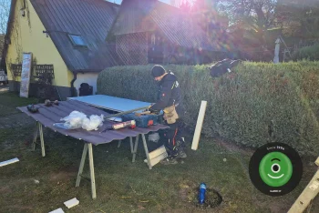 Príprava strešnej krytiny na domček