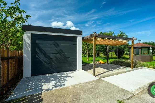 Biela GARDEON garáž pre jedno auto
