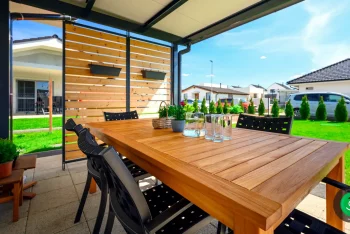 Pergola opretá o rodinný dom