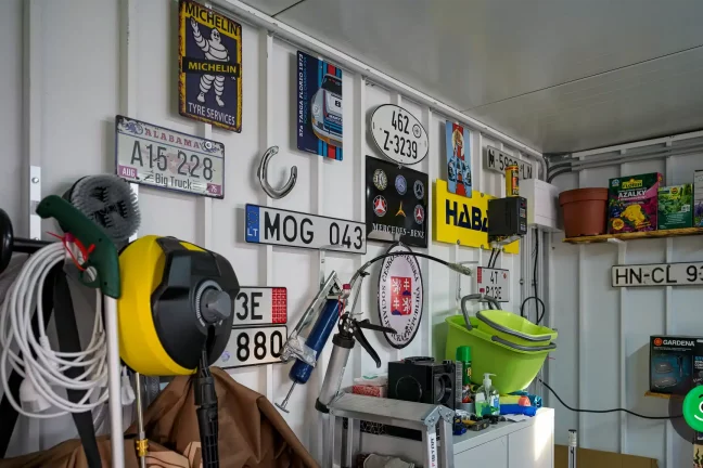 interiér garáže pre jedno auto