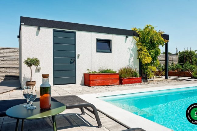 Posedenie pri záhradnom domčeku